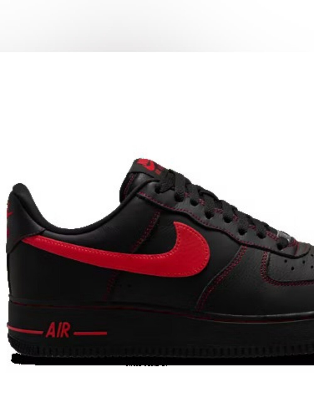 Nike Air Force 1 '07 "Black/University Red/Black" Mens Shoe Size 11.5 New In Box